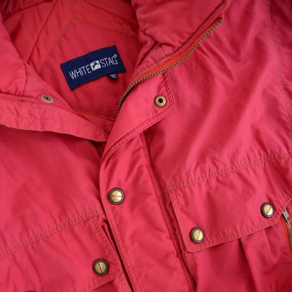 Vintage White Stag Red Medium-Weight Jacket Size Med - Picture 10 of 14
